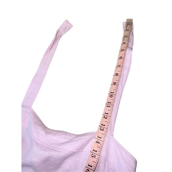 Abercrombie & Fitch Pink Linen Blend Halter Top Mini Dress Size S - Picture 9 of 12